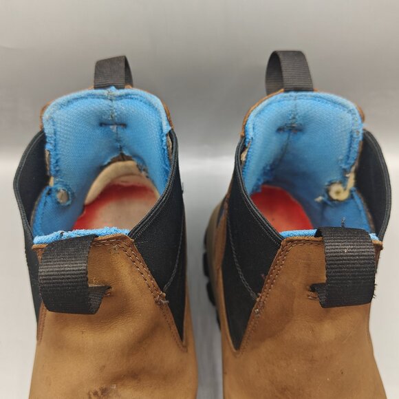 Georgia Boot Blue Collar Chelsea 6" Waterproof Work Boot Tan Slip On - Picture 4 of 12